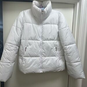 White Puffer jacket size lg